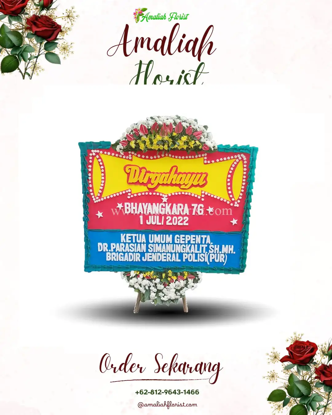 Papan Bunga HUT Ulang Tahun Teluk Keramat